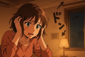 騒音に悩む女性