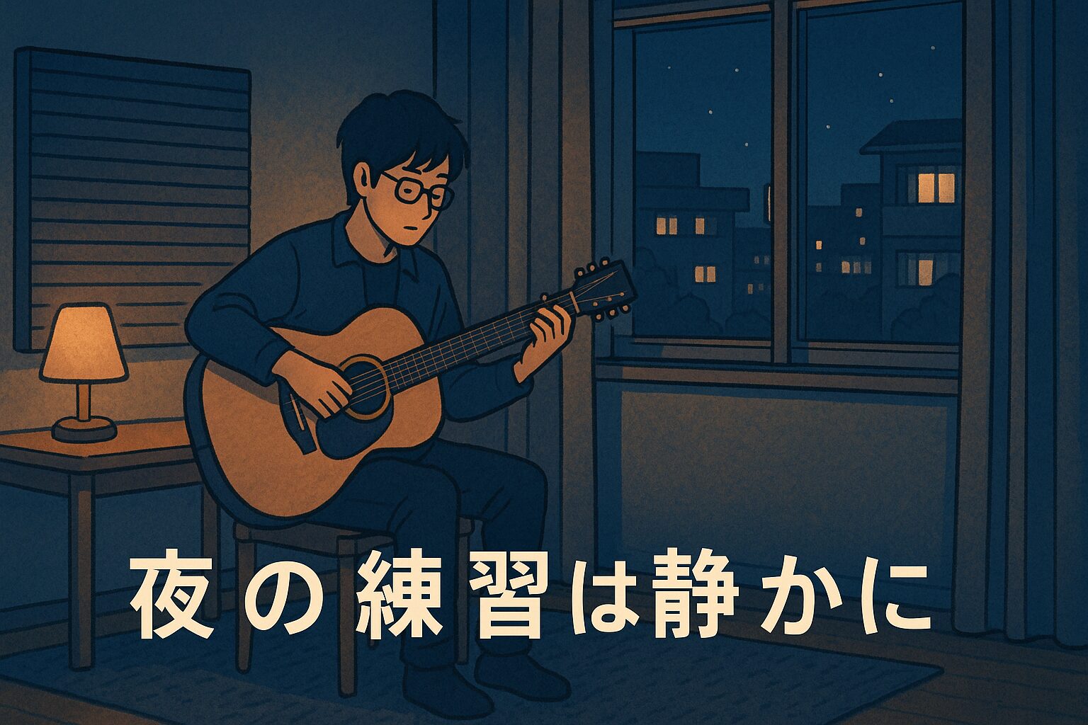夜のギター/歌練習と近隣共存|「遮音×吸音×配置」で静かに上達する