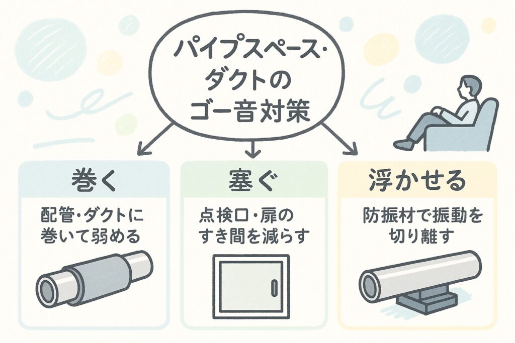 巻く・塞ぐ・浮かせる