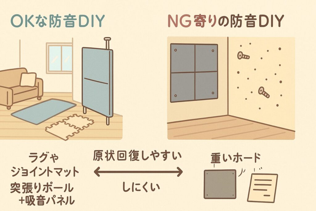 OKな防音DIYとNG寄りの防音DIY