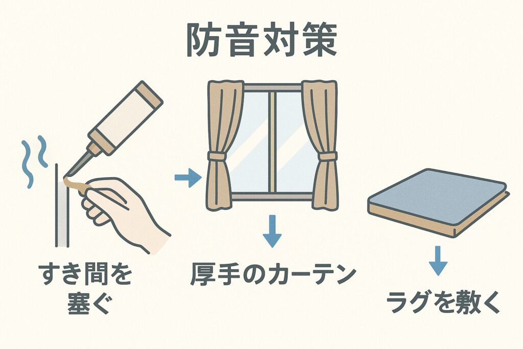 防音対策はすき間を塞ぐ