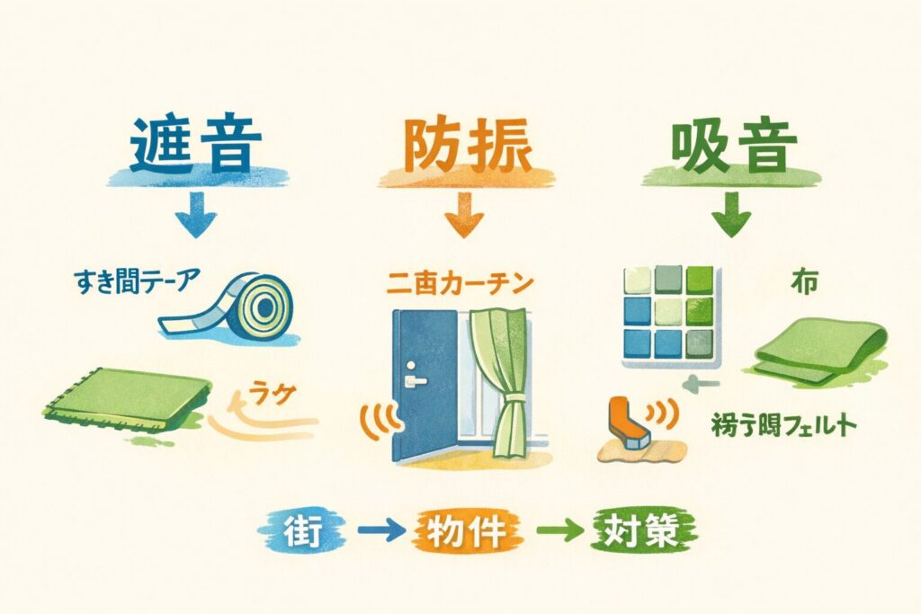 賃貸で出来る防音、防振対策