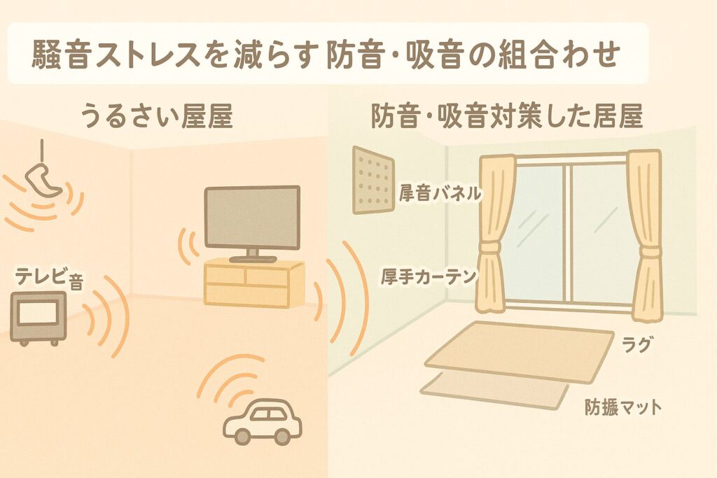 ストレスを減らす防音・吸音