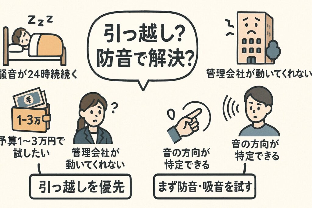 引っ越しか防音対策で解決か