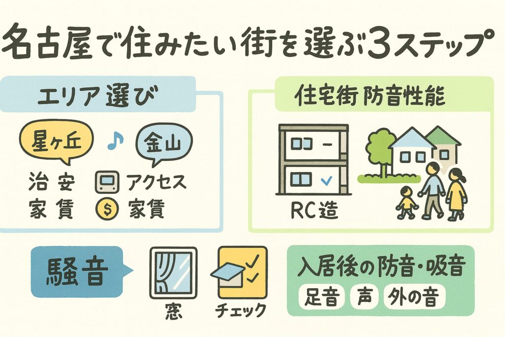 名古屋で住みたい街を選ぶ3ステップ