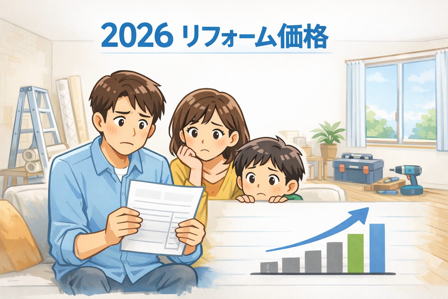 2026年リフォーム価格は高騰？値上げ前にやるべき対策｜補助金・防音まで