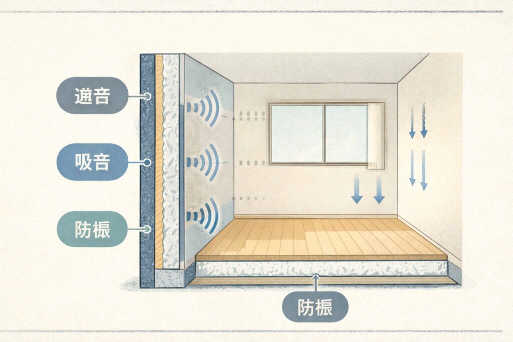 音の種類による対策