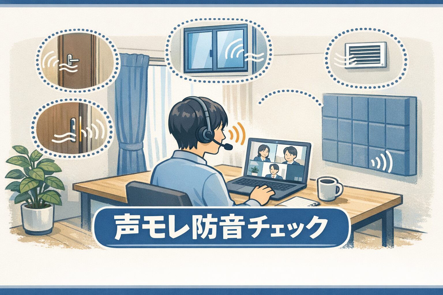在宅ワークの声モレはここから漏れる｜オンライン会議の防音チェックリスト