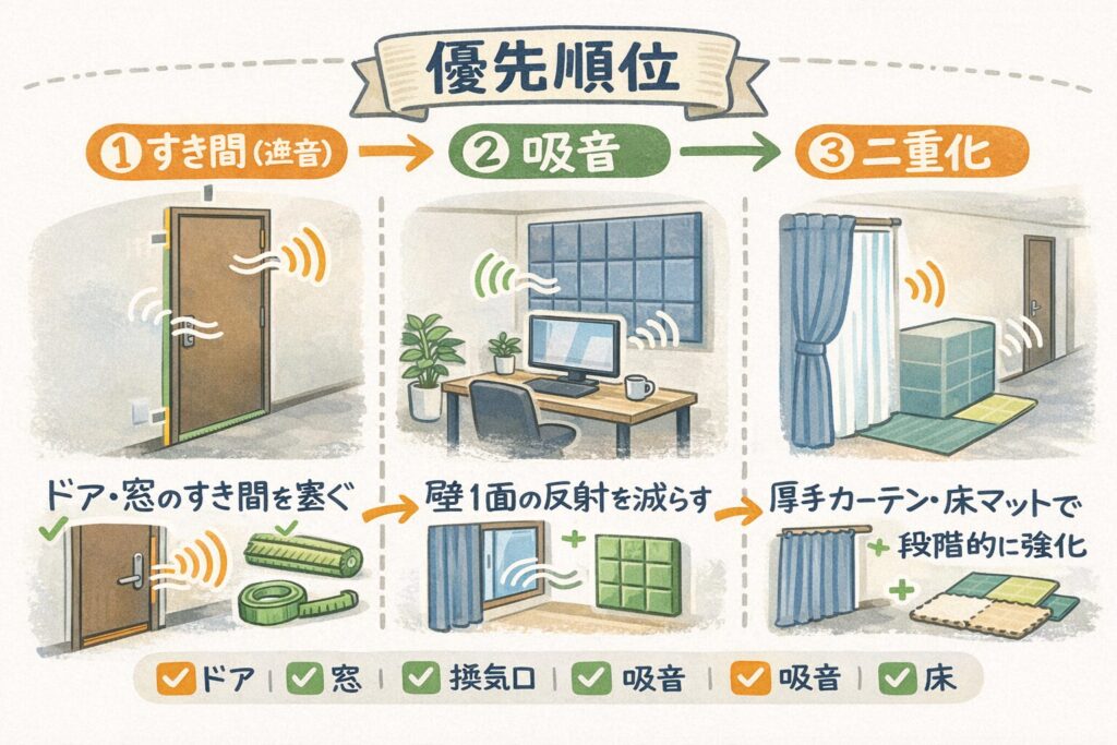 防音対策の優先順位
