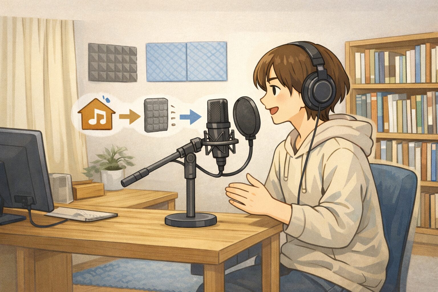 マイク音質が激変する部屋作り｜防音3ステップ