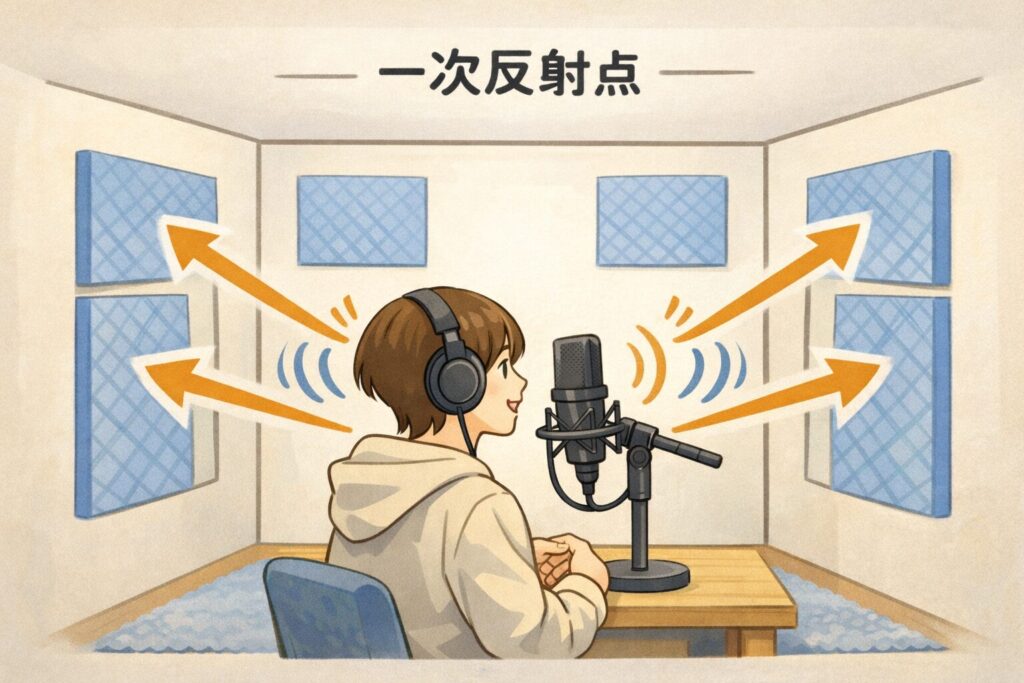 一次反射点を消す