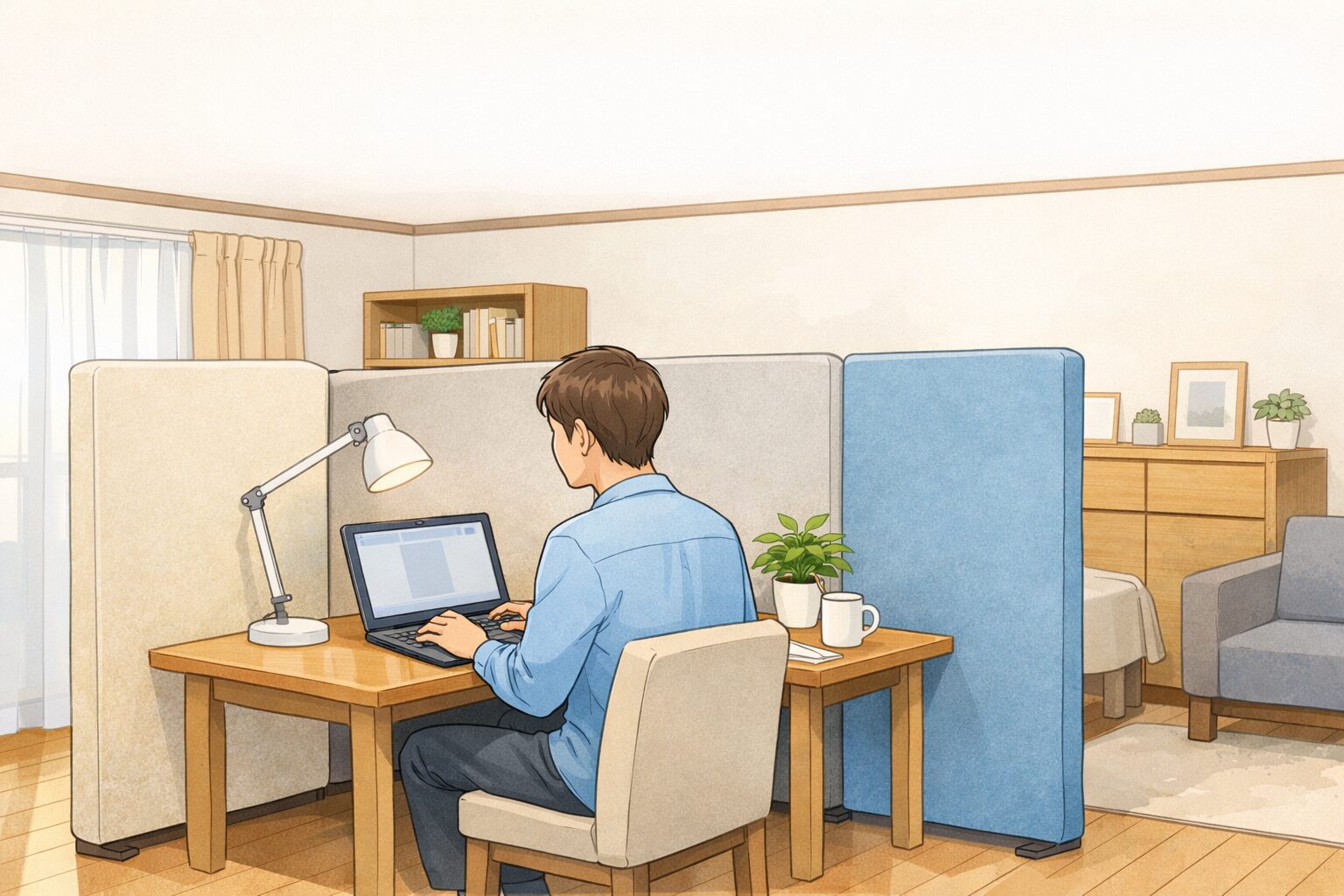 テレワークでのパーテーション活用術｜声漏れと反響を減らす配置術